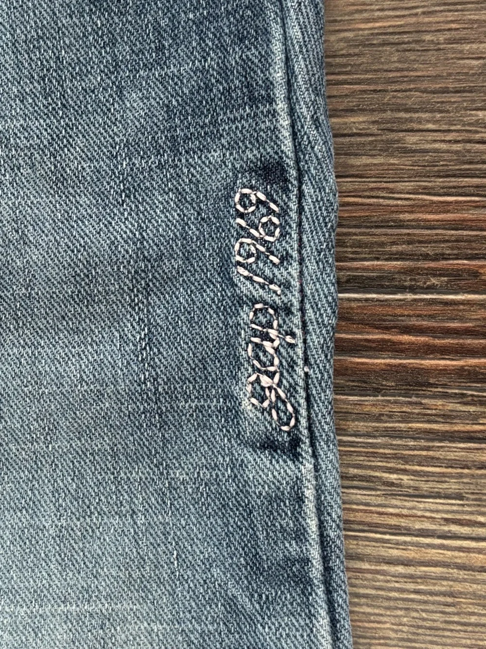 Y2K Baby Gap Denim Stretch Jeans 3T Blue Pink Stitch “Gap 1969” Embroidered ‘06